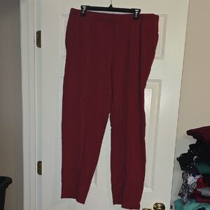 Ruby Rd. Women's Deep Red Straight Leg Pants